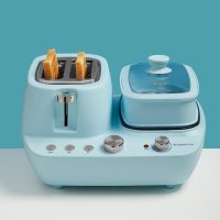 早餐机多功能四合一家用懒人小型吐司机多功能多士炉烤面包机Y2|蓝色