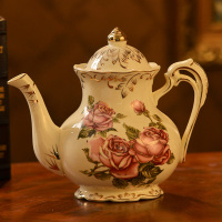 咖啡杯套装英式下午茶杯子红茶杯欧式茶具陶瓷杯碟家用水杯具优雅|《皇后玫瑰》咖啡壶