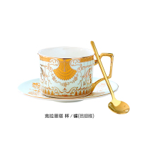咖啡杯英式轻奢茶杯碟勺骨瓷小奢华套装陶瓷下午茶茶具红精致欧式|克拉思塔(芭提雅)