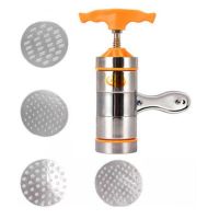 家用不锈钢压面机小型饸饹机手拧打面机莜面窝窝面条机手工做面机|F型4个模板(3圆-方)