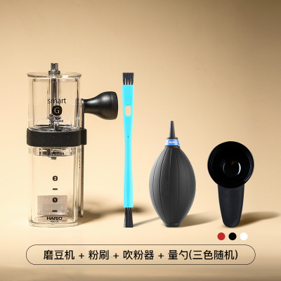 磨豆机手磨磨芯磨粉器咖啡机日本手摇咖啡豆研磨器陶瓷mss|(新品)透明