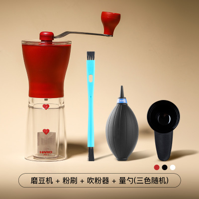 磨豆机手磨磨芯磨粉器咖啡机日本手摇咖啡豆研磨器陶瓷mss|红色