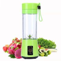 炸果辅食榨汁杯学生电动蔬菜果汁机榨汁机多功能家用迷你便携小型|绿色 6叶大刀塑料杯身+备用塑料杯身