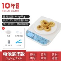 】厨房秤天平秤电子迷你珠宝秤台秤家用秤小【送四大电子秤|智能款2kg/0.1g带背光款可称斤