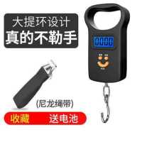 迷你称重器电子称手提电子秤充电便携式弹簧秤高精快递称小秤厨房|电池款黑+尼龙绳收藏送电池