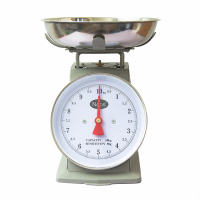 台秤家用10公斤厨房秤台秤kg圆盘指针称托盘老式秤盘秤机械弹簧秤|银色中号10公斤关注收藏送运费险