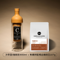 家用热泡冷泡冰酿冰咖啡壶玻璃冷水壶日本冰滴咖啡壶冷萃壶|棕色冷萃壶+冷萃咖啡227g磨粉需备注