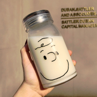 创意玻璃杯女便携超可爱水杯简约清新森系北欧ins风学生杯子少女