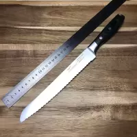 不锈钢切面包刀蛋糕锯齿冻肉刀吐司刀德国烘焙西点工具面包切片器|米卡塔柄面包刀