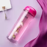 塑料杯女便携迷你小水杯可爱隔热杯透明耐摔防摔学生儿童水杯