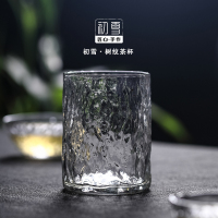 玻璃杯家用玻璃水杯简约清新森系耐高温日式锤纹杯子耐热茶杯