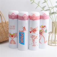 新款创意卡通弹跳盖不锈钢保温杯男女孩真空水瓶情侣学生水壶杯子W0