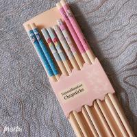 一家四口家庭竹筷日式卡通竹筷儿童筷子天然竹筷幼儿园专用练习筷Q2|卡通款男孩款 18--22.5厘米