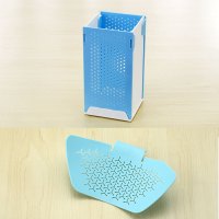 沥水筷子桶勺子置物架筷笼放筷子筒多功能塑料收纳盒J6|筷子筒+沥水板(蓝色组合)