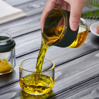 玻璃杯旅行便携式随身快客杯耐热过滤一壶二杯茶具套装家用泡茶杯