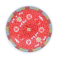 欧式田园密胺仿瓷餐垫 餐桌盘垫碗垫隔热垫耐热防烫|福禄寿喜8个送木架