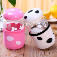 (1-3个装)创意可爱玻璃水杯过滤网茶杯随手杯学生花茶杯F8