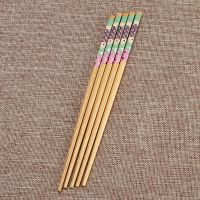 家用印花筷子高端精品竹筷10双50双餐厅酒店过年喜庆筷子家庭竹筷Y0|精品印花竹筷吉祥绿鱼 20双