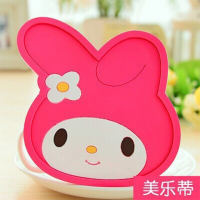 可爱卡通杯垫防烫创意茶杯垫子硅胶简约隔热垫创意6只装小防滑垫|款①美乐蒂[6片装]