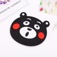 可爱卡通杯垫防烫创意茶杯垫子硅胶简约隔热垫创意6只装小防滑垫|款②熊本熊[6片装]