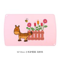 食品级硅胶餐垫儿童学生餐桌垫碗垫防水隔热垫小学生宝宝可折叠|大号粉色小毛驴/50*30-160g