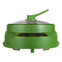 升降火锅智能定时电煮锅大容量304不锈钢电火锅多功能家用电热锅G9|清新绿