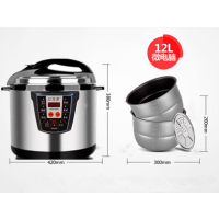 商用电压力锅8l10l12l升大容量电高压锅特大号饭煲双胆H1|12升双胆+蒸格+赠品