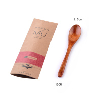 荷木环保木勺 儿童小调羹小勺子 宝宝吃饭勺舀蜂蜜勺婴幼儿小汤勺X0|原包装1个装小号