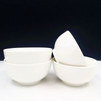 [自由搭配]碗盘套装家用陶瓷餐具欧式碗盘碗筷碟子饭碗汤碗E5|纯白 4碗4盘2汤碗