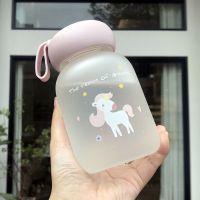 玻璃杯可爱水杯女学生韩版便携儿童杯子清新茶杯创意随手杯400ml