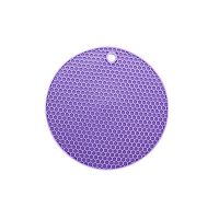 硅胶防烫垫隔热垫砂锅垫加厚餐桌防滑厨房家用耐高温放菜垫杯垫F4|紫色 3片