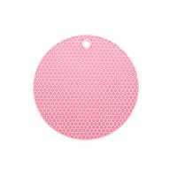 硅胶防烫垫隔热垫砂锅垫加厚餐桌防滑厨房家用耐高温放菜垫杯垫F4|粉色 10片