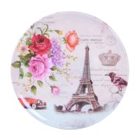 密胺仿瓷隔热垫餐桌垫碗垫子盘垫锅垫圆形家用加厚耐热防烫垫套装|铁塔 4个装[不送收纳架]