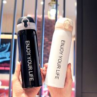 韩版简约清新 304保温杯女学生男情侣不锈钢水杯便携创意真空杯子Z2