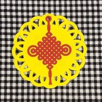 隔热垫餐桌垫pvc防烫垫桌垫大号厨房防滑锅垫家用碗垫盘子茶杯垫M4|中国结 六个小号装【提供收藏截图赠礼品】