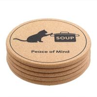 5个圆形软木隔热垫锅垫加厚餐垫盘子垫子碗垫大号欧式防烫餐桌垫|5个黑猫