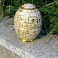 家用欧式牙签筒手压自动牙签桶餐厅茶几客厅创意牙签盒装饰摆件S5|合金款欧式滕花金白