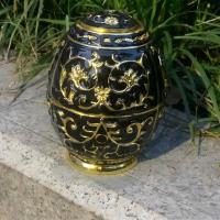 家用欧式牙签筒手压自动牙签桶餐厅茶几客厅创意牙签盒装饰摆件S5|合金款欧式滕花金黑