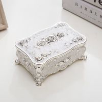 家用欧式牙签筒手压自动牙签桶餐厅茶几客厅创意牙签盒装饰摆件S5|合金款翻盖牙签/棉签盒银白