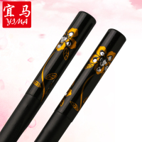 5双装 10双装)家用款合金筷子星星点灯花之语个性筷子套装S8|花之语单色黑花24cm10双装