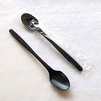 21cm一次性塑料书亦烧仙草勺子长柄单独包装奶茶店专用长勺加长U8|21CM黑色勺200支