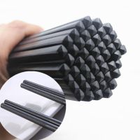 10-100双无漆无蜡竹筷子家用酒店筷子中式高档|合金筷24厘米【光面款-带防滑头】 【精装】10双一包共100双