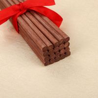 [十双装]金万昌鸡翅木筷子原木无漆无蜡家用红檀红木餐具防霉筷F4|红檀木[30双]