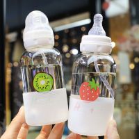 韩国创意闺蜜奶瓶水杯成人玻璃杯女学生韩版可爱网红奶嘴杯子防漏A5