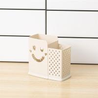 防霉筷子筒沥水筷子笼挂式筷子架餐具笼筷子笼筷子架筷子盒筷子篓R1|笑脸两格米白