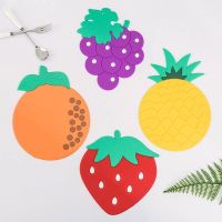 北欧家居厨房餐桌隔热垫家用盘碗碟垫子锅垫杯垫硅胶耐热防烫餐垫|橙子 四片