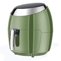 小升级智能触摸屏大容量空气炸锅多功能家用无油薯条机电炸锅G0|军绿色(大陆专用)220V