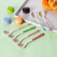 小学生儿童宝宝竹纤维勺子创意家用饭勺便携可爱幼儿长柄餐勺汤匙I8|17019【一条颜色随机】