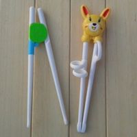 【实惠装】宝宝练习筷子学习筷纠正筷益智筷儿童筷子小孩生筷子K6|绿色日式筷+黄色兔子