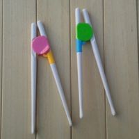 [实惠装]宝宝练习筷子学习筷纠正筷益智筷儿童筷子小孩生筷子K6|日式红+日式绿筷